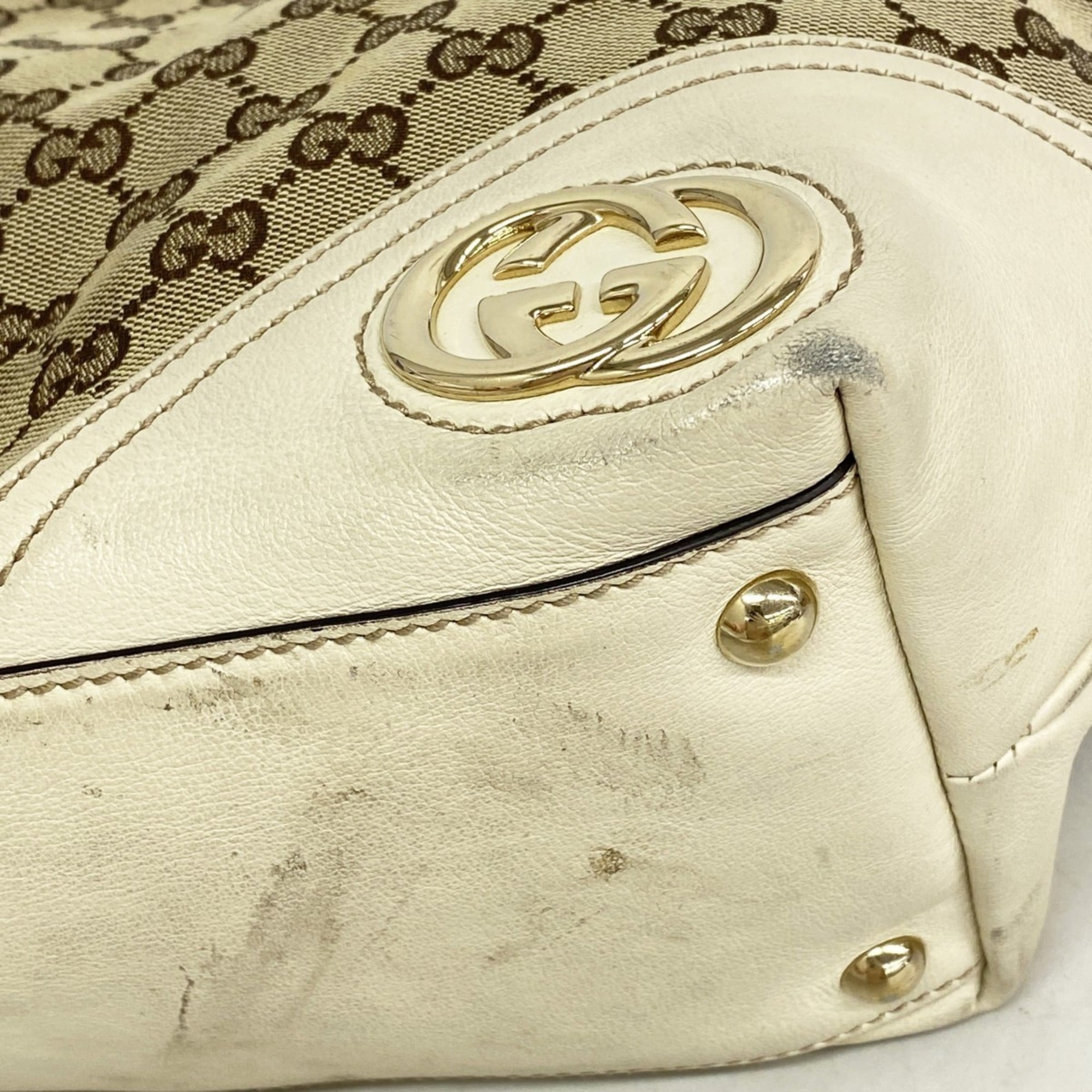Gucci Brown Canvas Tote Bag (Pre-Owned)