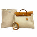 Hermes Natural Toile H Handbag (Pre-Owned)