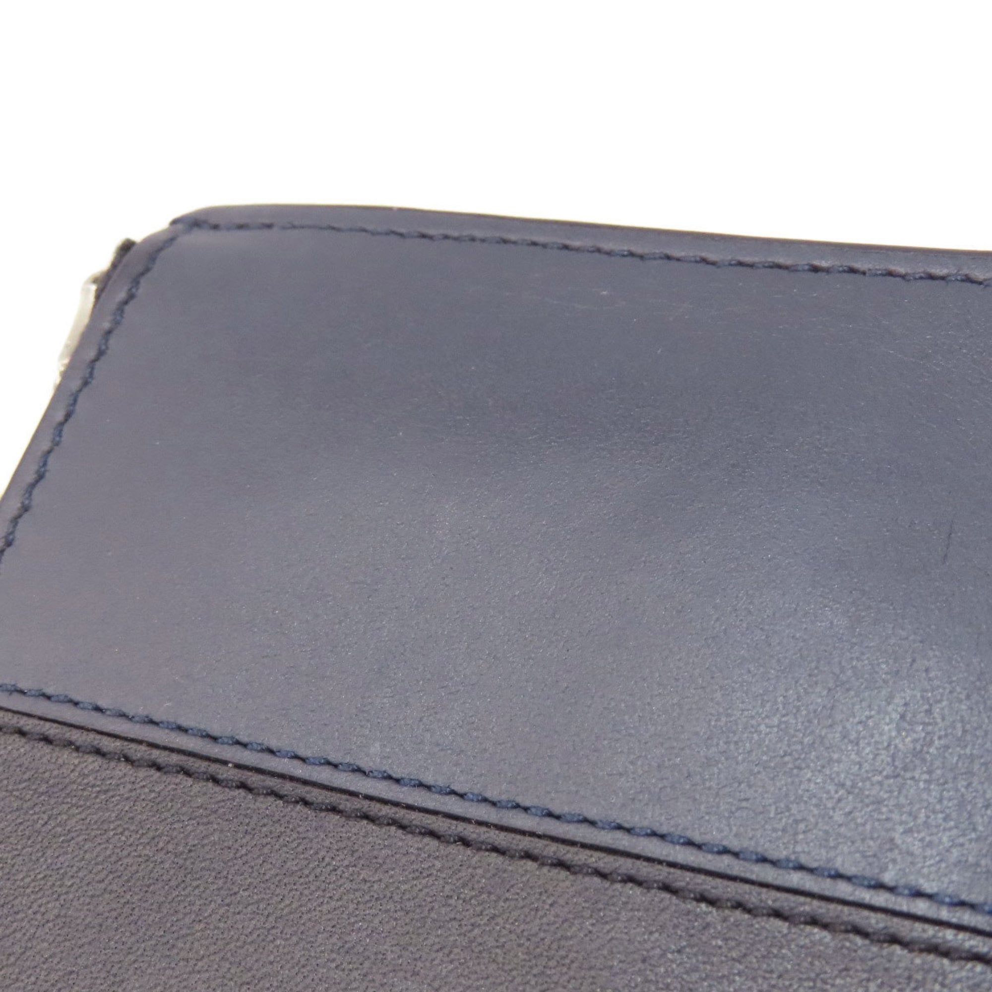Loewe Black Navy Leather Wallet (Bi-Fold) (Pre-Owned)