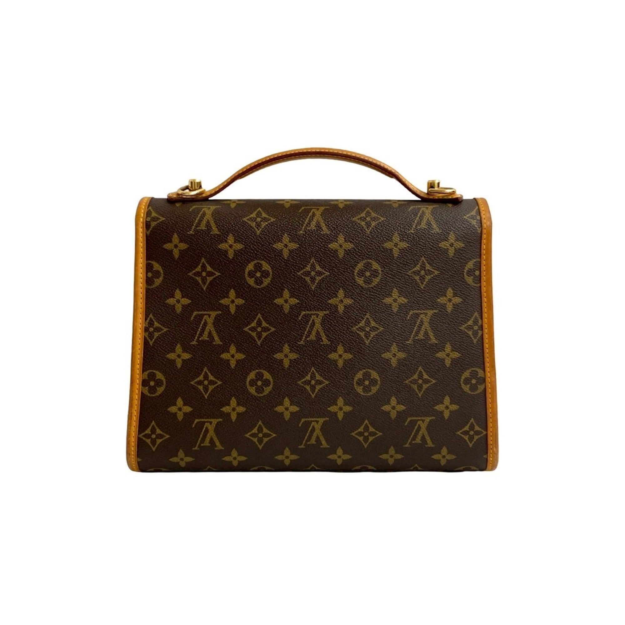 Louis Vuitton Brown Leather Pvc Handbag Shoulder Bag (Pre-Owned)