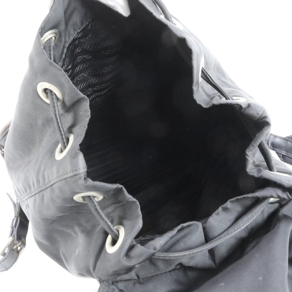 Prada Black Leather Nylon Backpack (Pre-Owned)