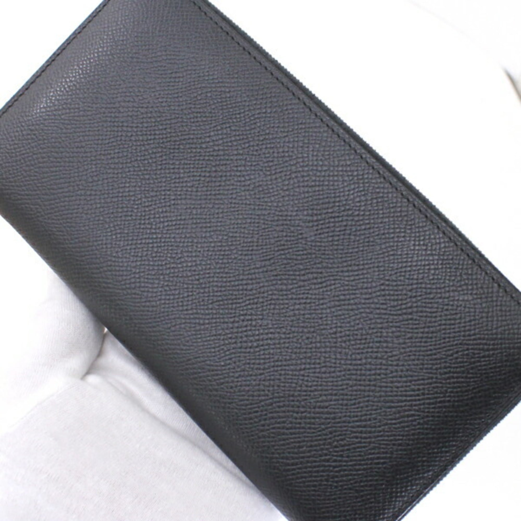 Hermes Black Epsom Leather Long Wallet (Bi-Fold) (Pre-Owned)