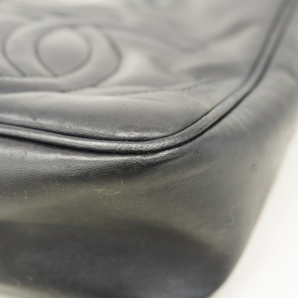 Chanel Navy Leather Shoulder Bag (Pre-Owned)