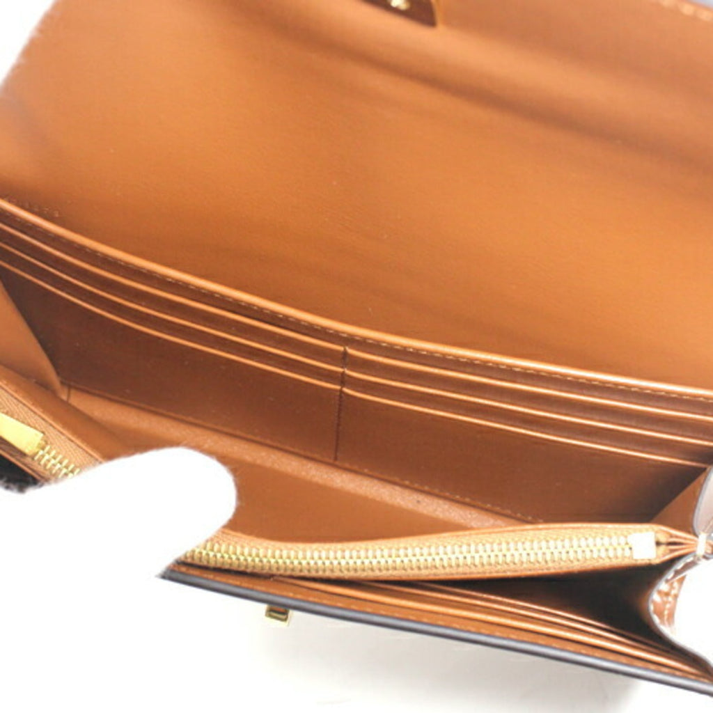 Celine Brown Leather Long Wallet (Bi-Fold) (Pre-Owned)