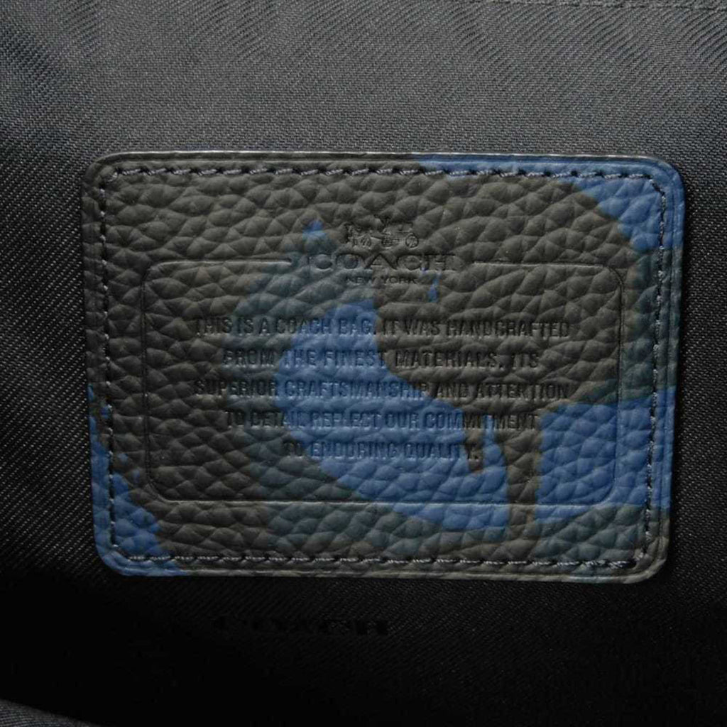 Coach Black Blue Leather Backpack (Pre-Owned)