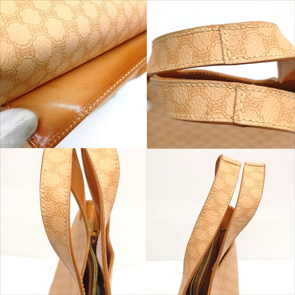 Celine Beige Brown Pvc Leather Handbag Tote Bag (Pre-Owned)