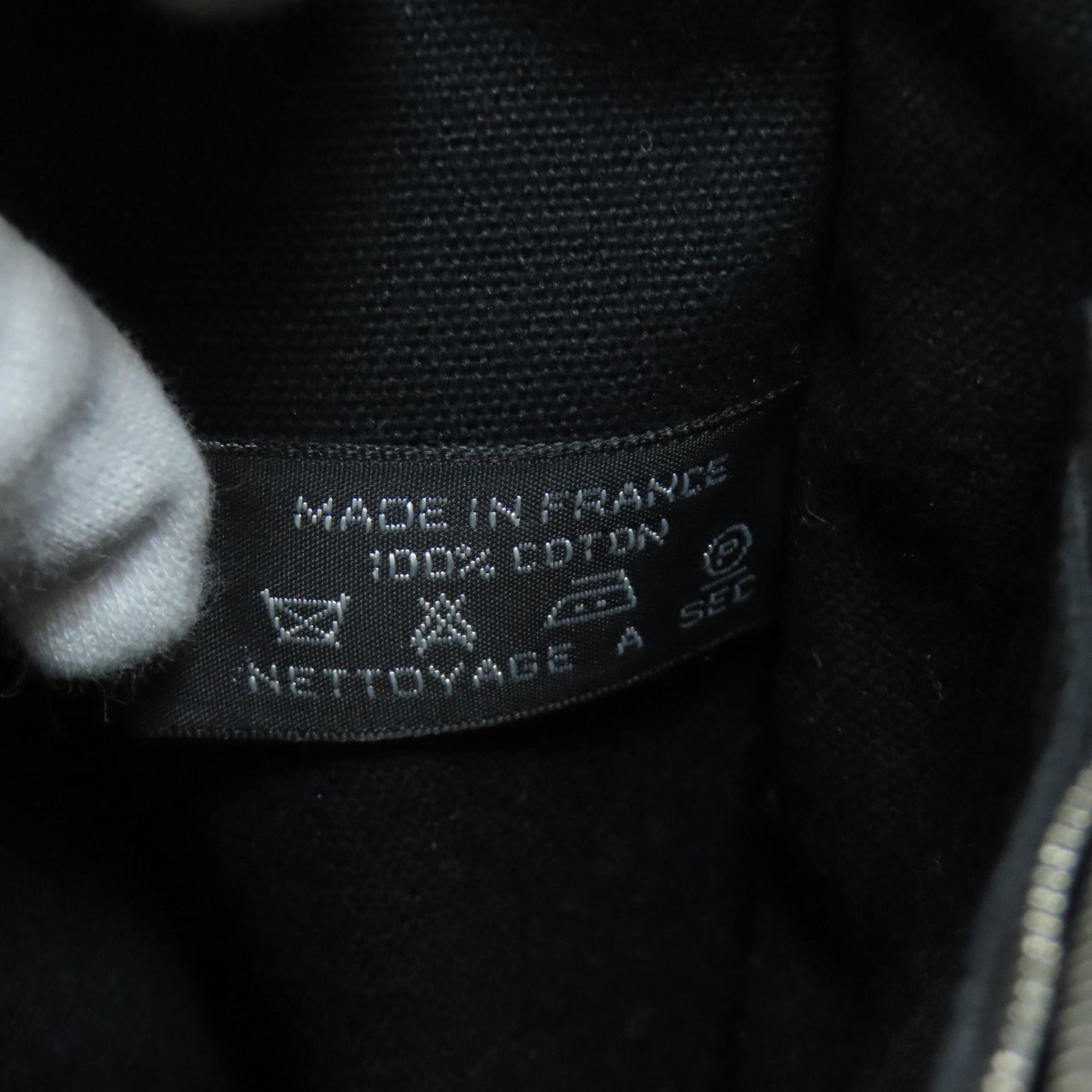 Hermes Black Canvas Handbag (Pre-Owned)