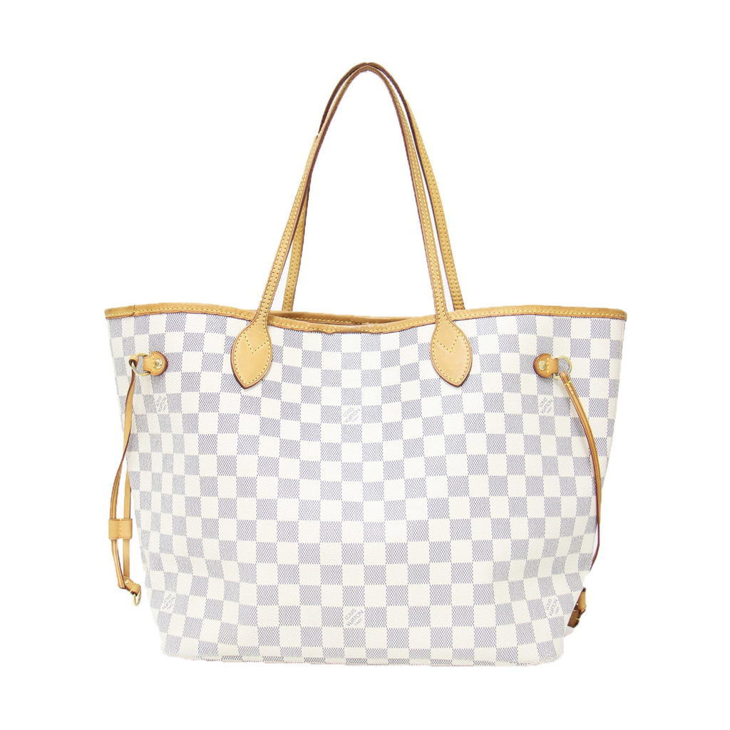 Louis Vuitton White Damier Azur Handbag Tote Bag (Pre-Owned)