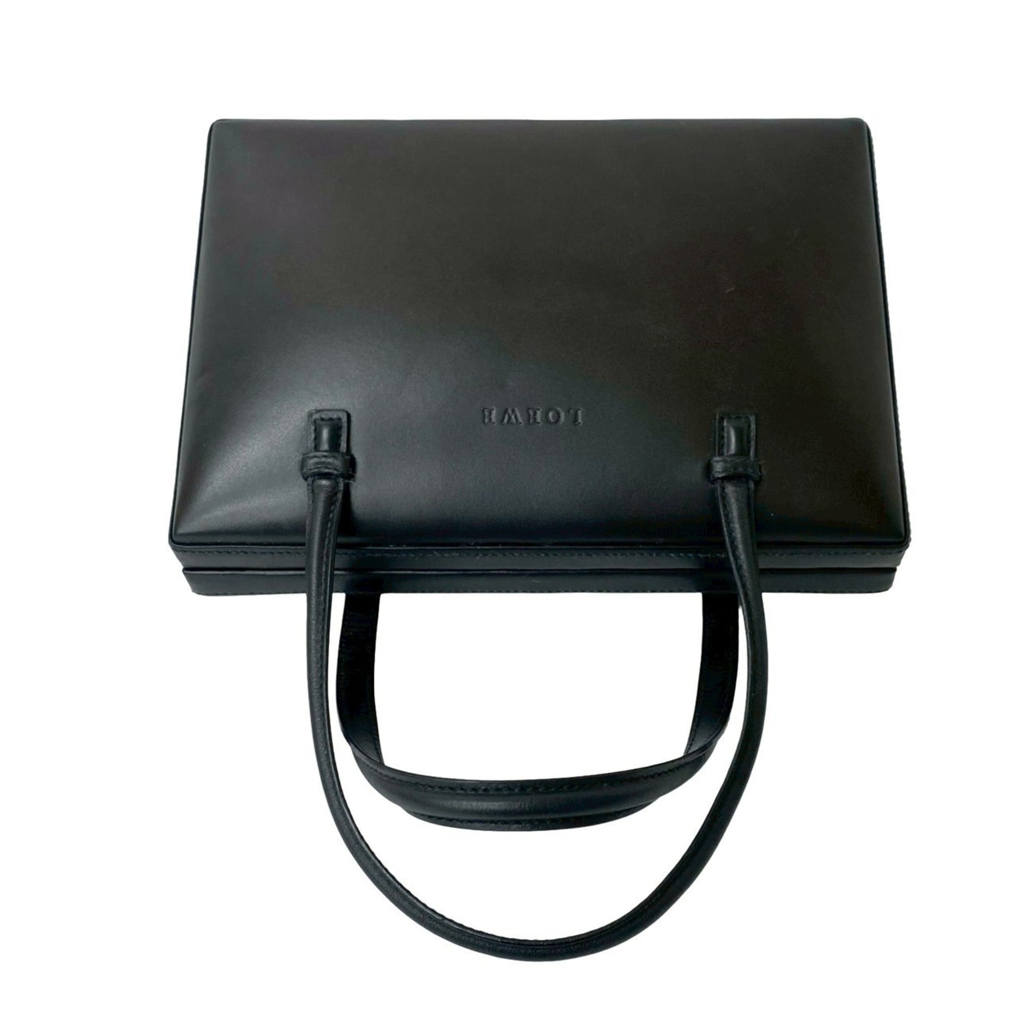 Loewe Black Leather Boston Bag Handbag (Pre-Owned)