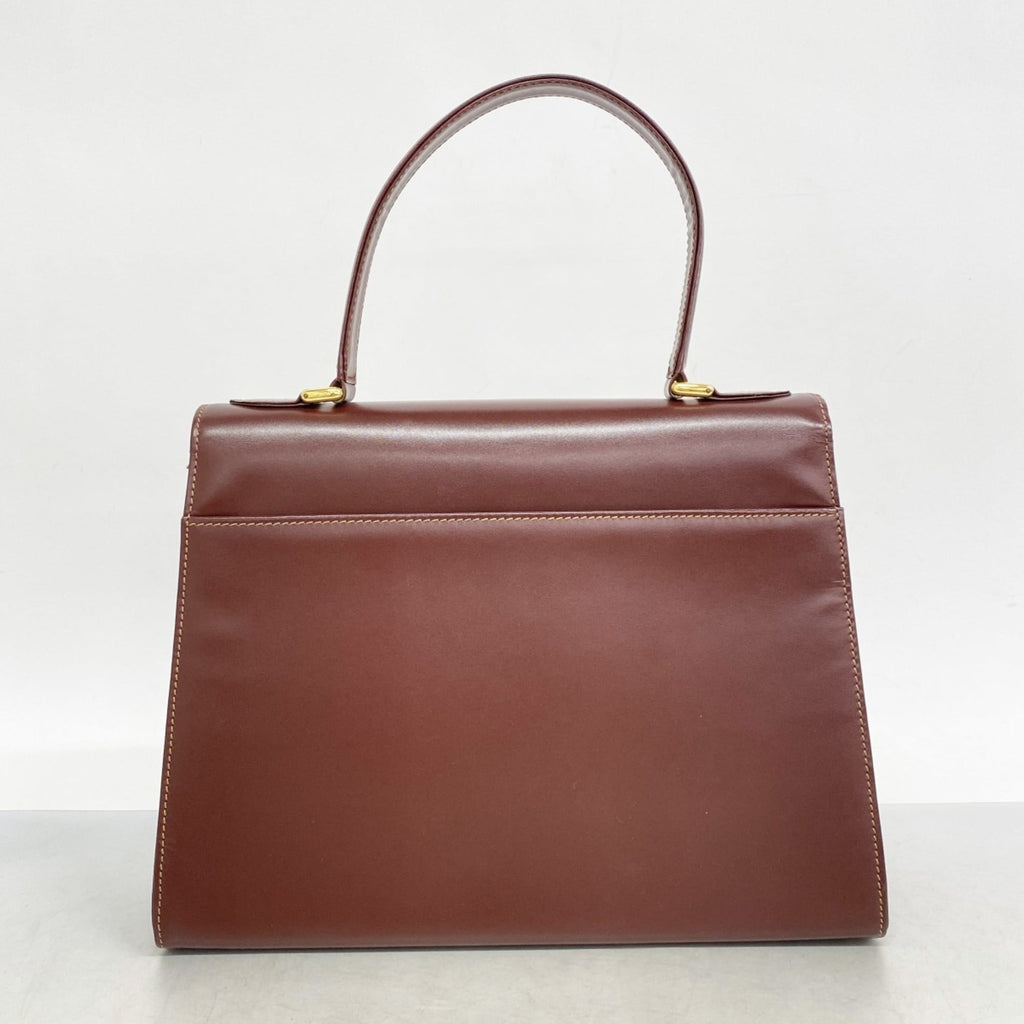 Cartier Bordeaux Leather Handbag (Pre-Owned)