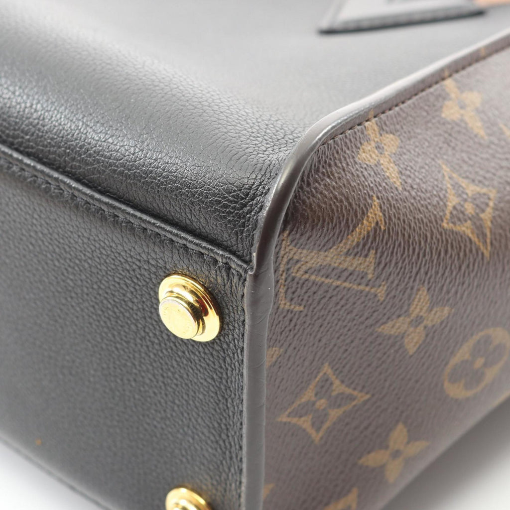 Louis Vuitton Black Brown Monogram Monogram Leather Handbag (Pre-Owned)