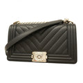 Chanel Black Leather Shoulder Bag (Pre-Owned)