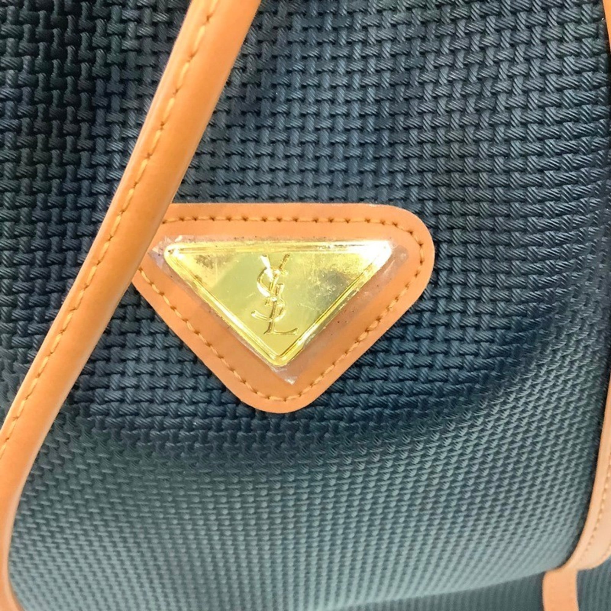 Yves Saint Laurent Black Brown Leather Shoulder Bag (Pre-Owned)