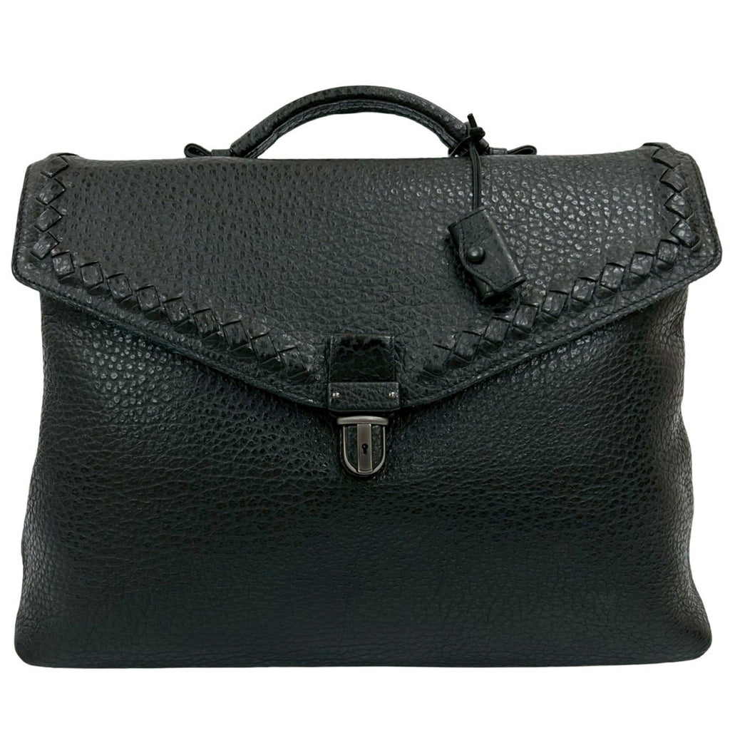 Bottega Veneta Black Leather Briefcase (Pre-Owned)