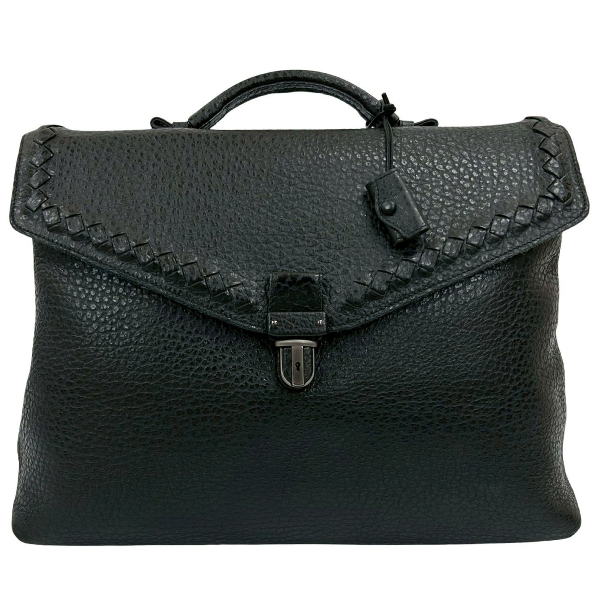 Bottega Veneta Black Leather Briefcase (Pre-Owned)