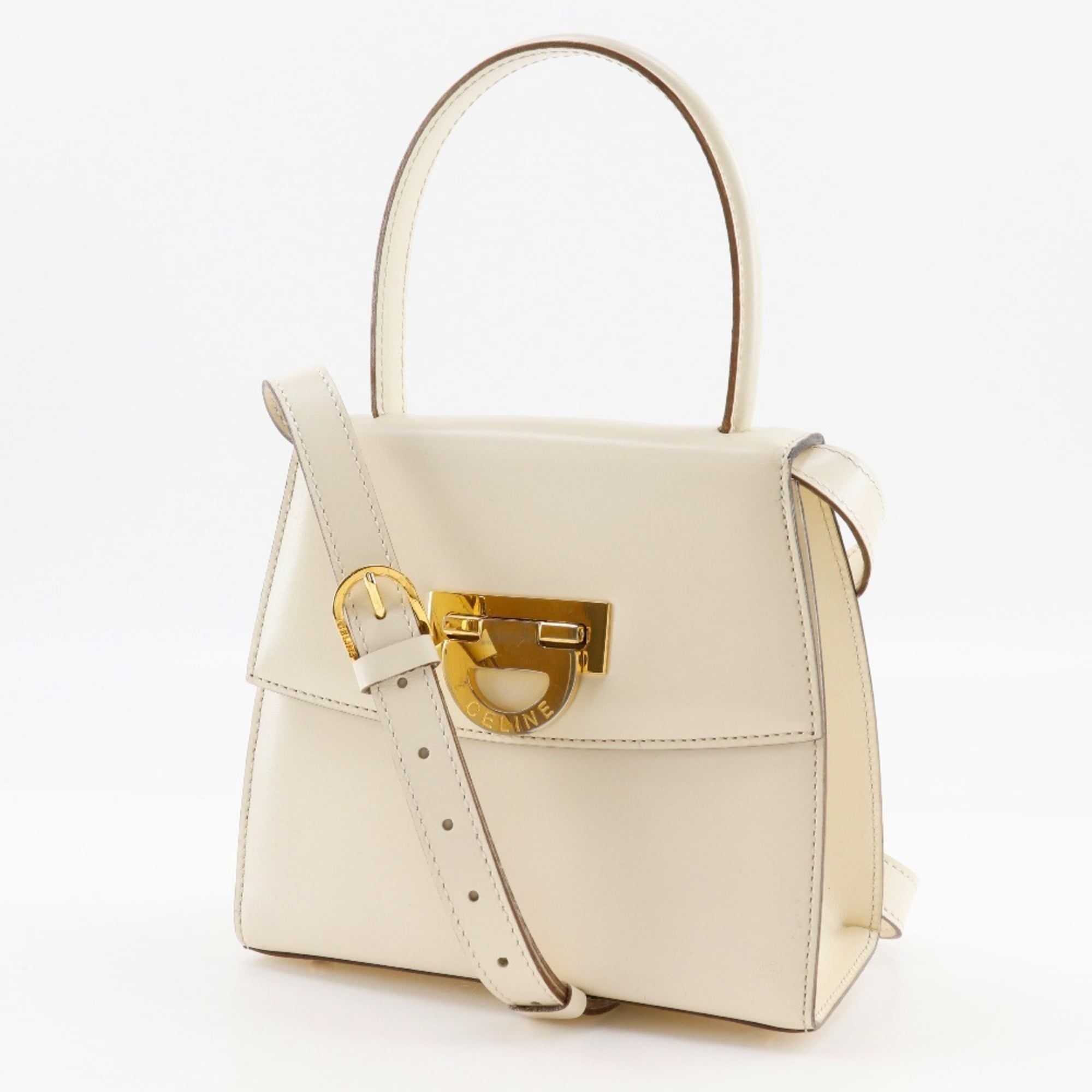 Celine White Leather Handbag (Pre-Owned)