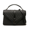 Saint Laurent Black Leather Handbag Shoulder Bag (Pre-Owned)