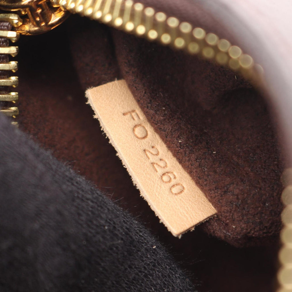 Louis Vuitton Brown Monogram Coated Canvas Leather Handbag Pochette (Pre-Owned)