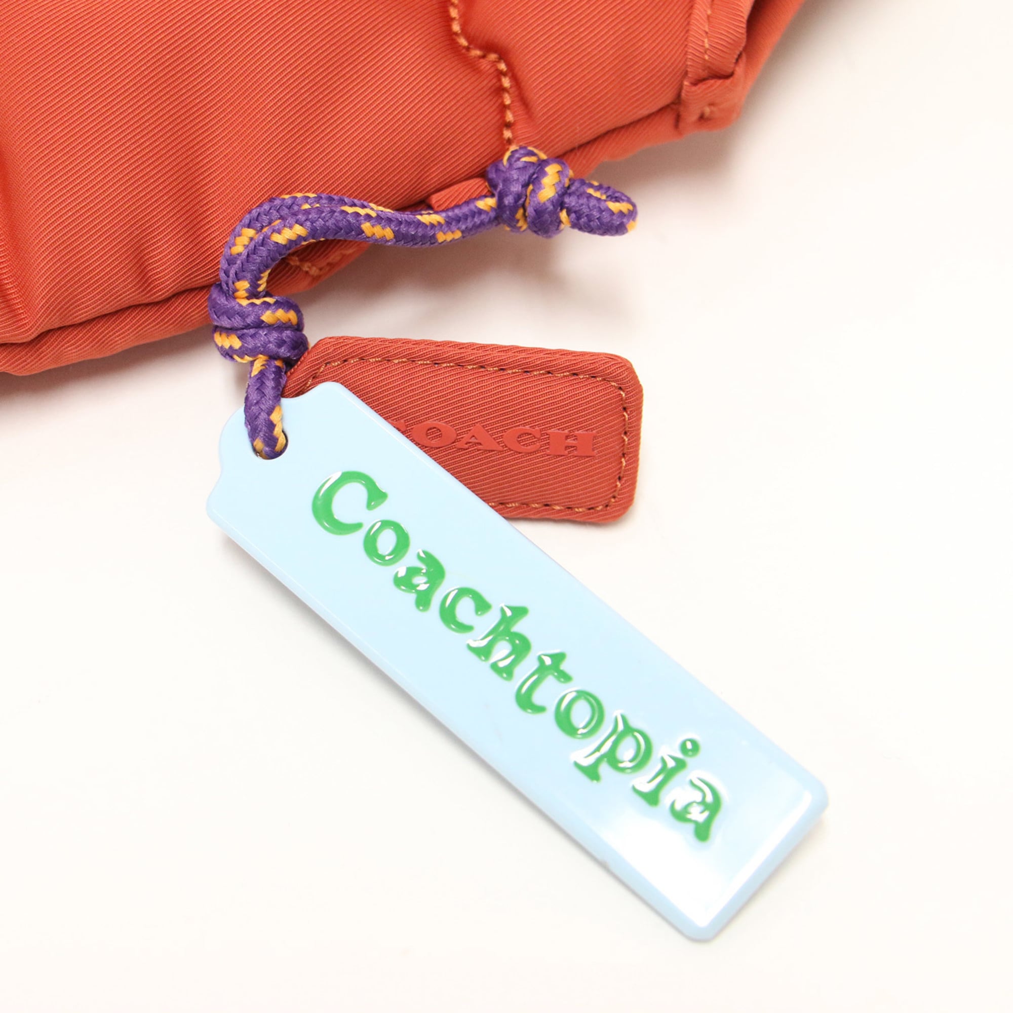 Coach Orange Polyester Handbag (Pre-Owned)