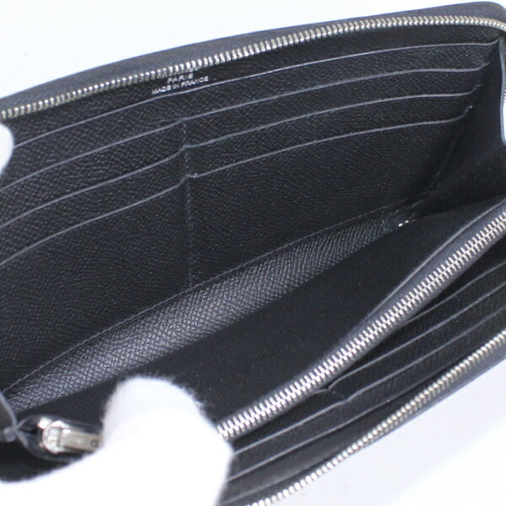 Hermes Black Epsom Leather Long Wallet (Bi-Fold) (Pre-Owned)
