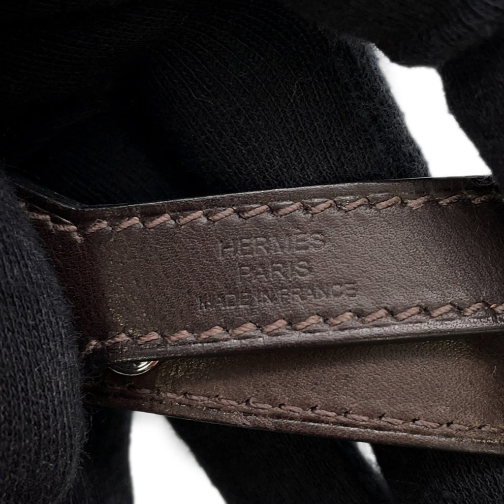 Hermes Navy Coated Canvas Pouch (Pre-Owned)