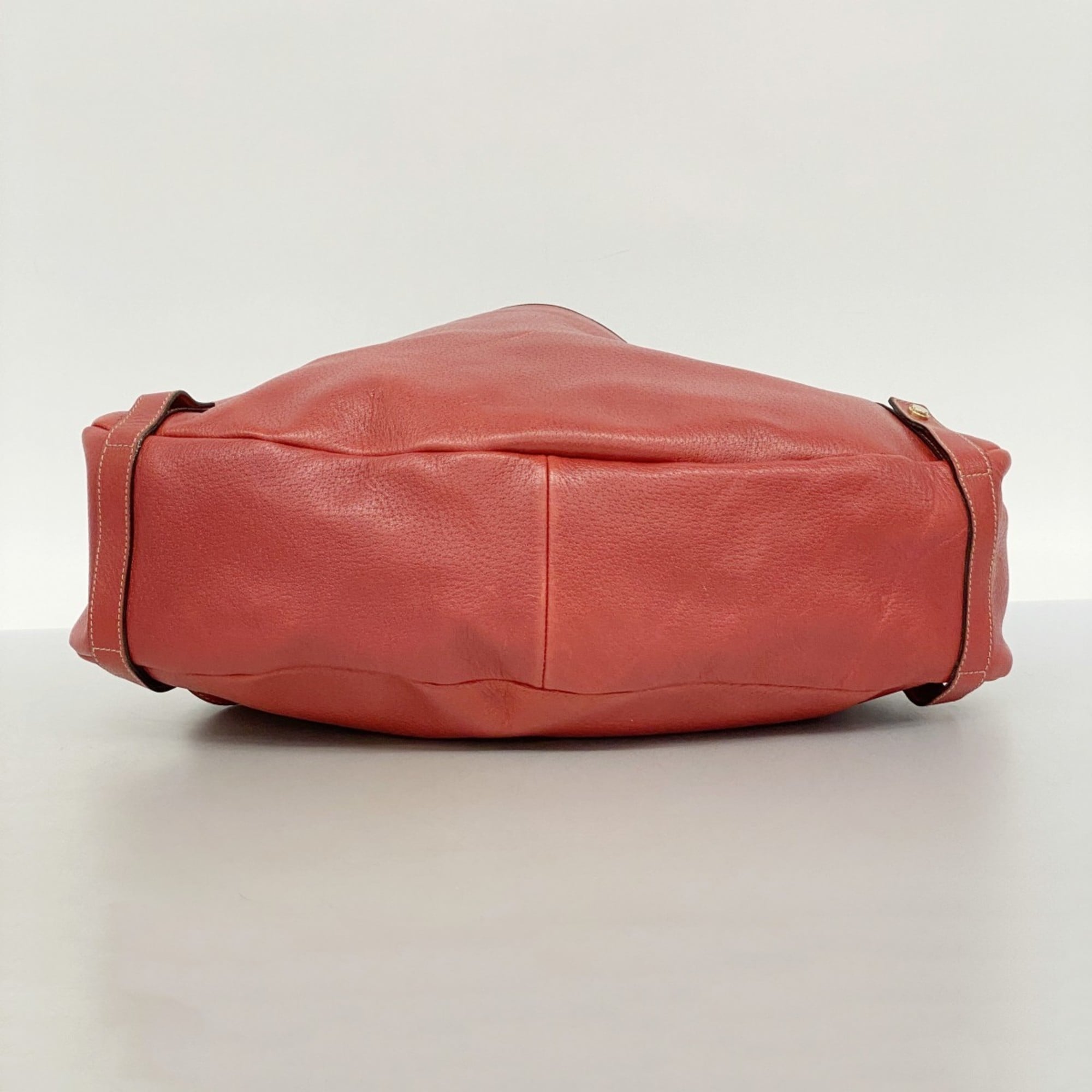 Gucci Red Color Leather Tote Bag (Pre-Owned)