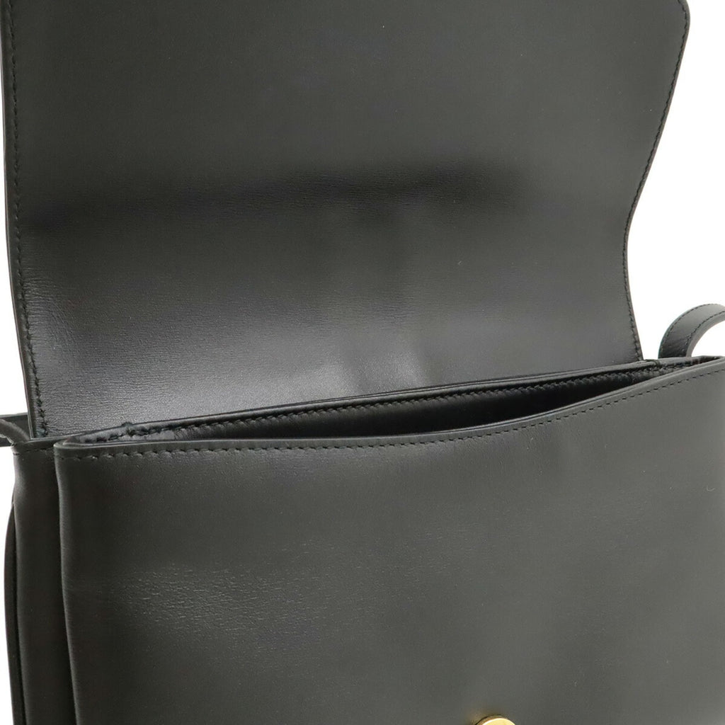 Gucci Gg Marmont Black Leather Pochette Shoulder Bag (Pre-Owned)
