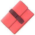 Loewe Bordeaux Pink Red Color Leather Wallet (Tri-Fold) (Pre-Owned)