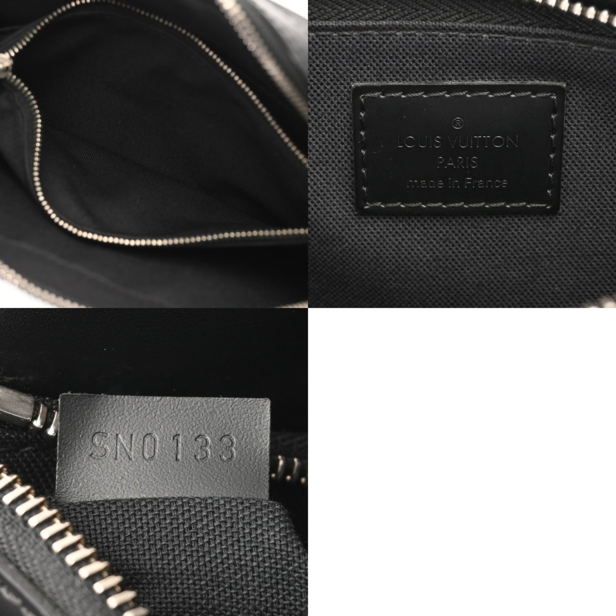Louis Vuitton Noir Leather Briefcase (Pre-Owned)