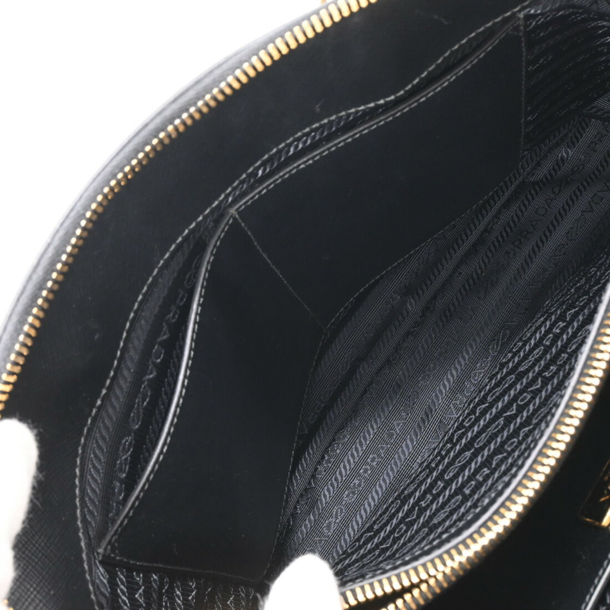 Prada Black Saffiano Triangle Handbag (Pre-Owned)
