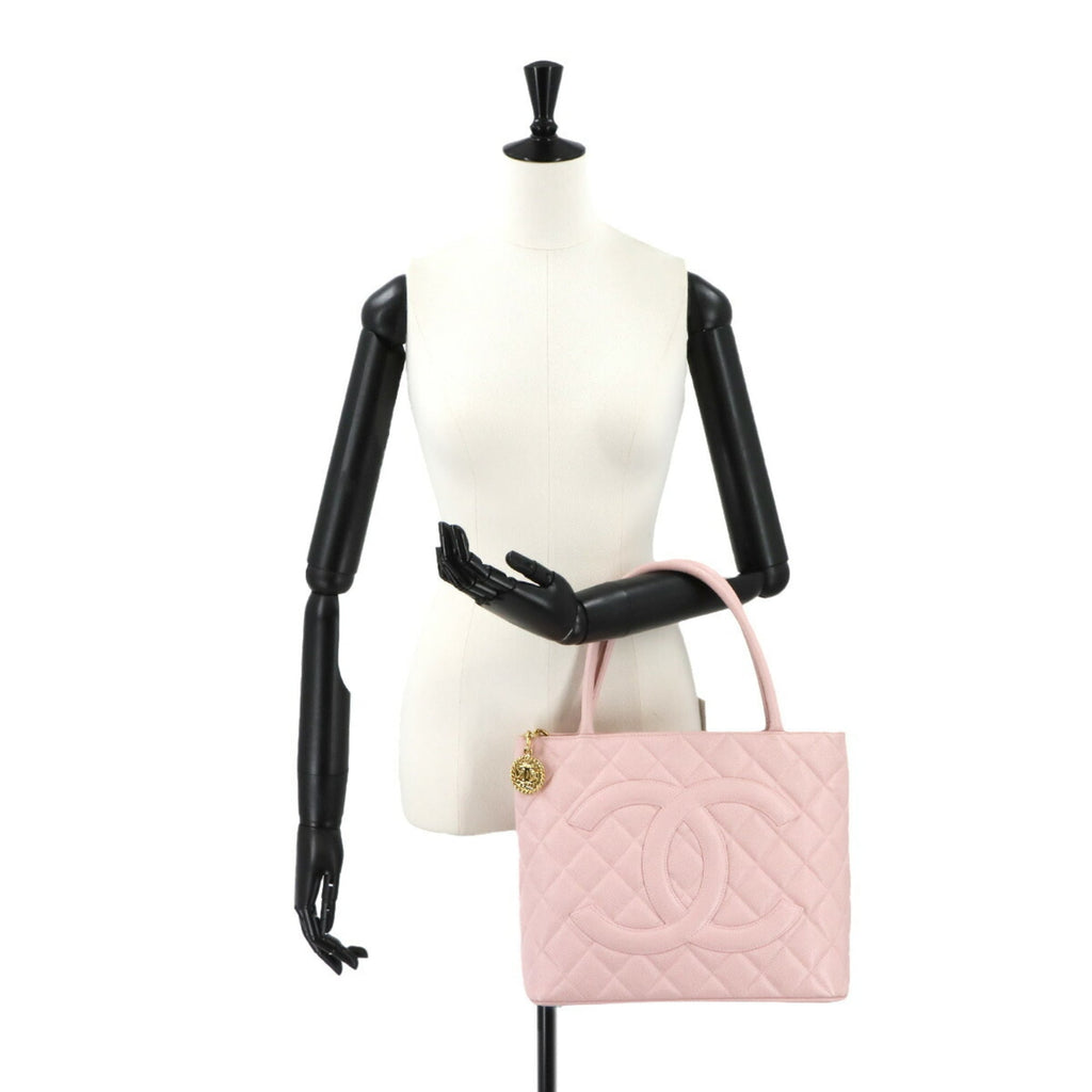 Chanel Light Pink Grained Calfskin Tote Bag (Pre-Owned)