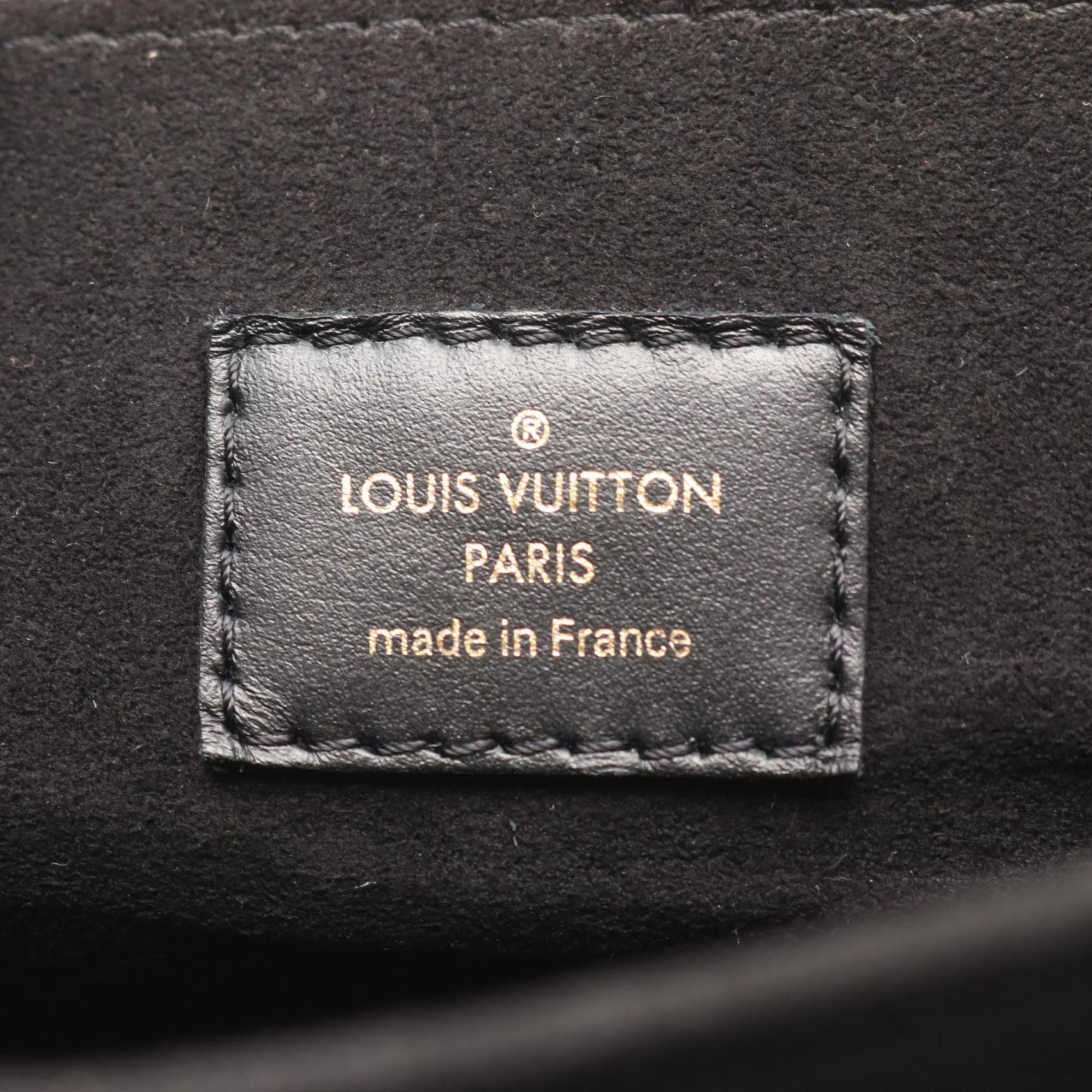 Louis Vuitton Black Brown Coated Canvas Monogram Reverse Pvc Leather Handbag Pochette (Pre-Owned)