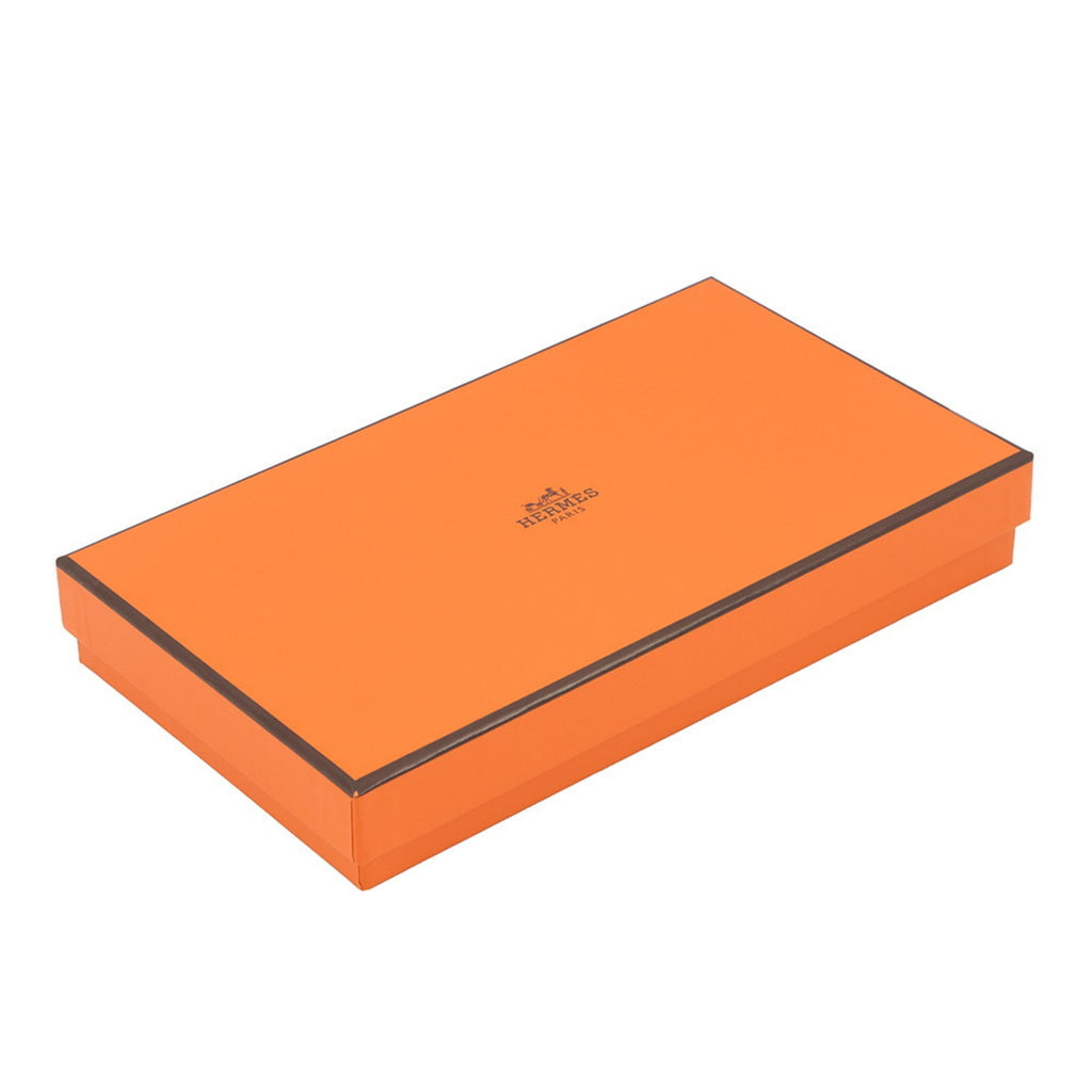Hermes Silk'in Gold Epsom Leather Long Wallet (Bi-Fold) (Pre-Owned)