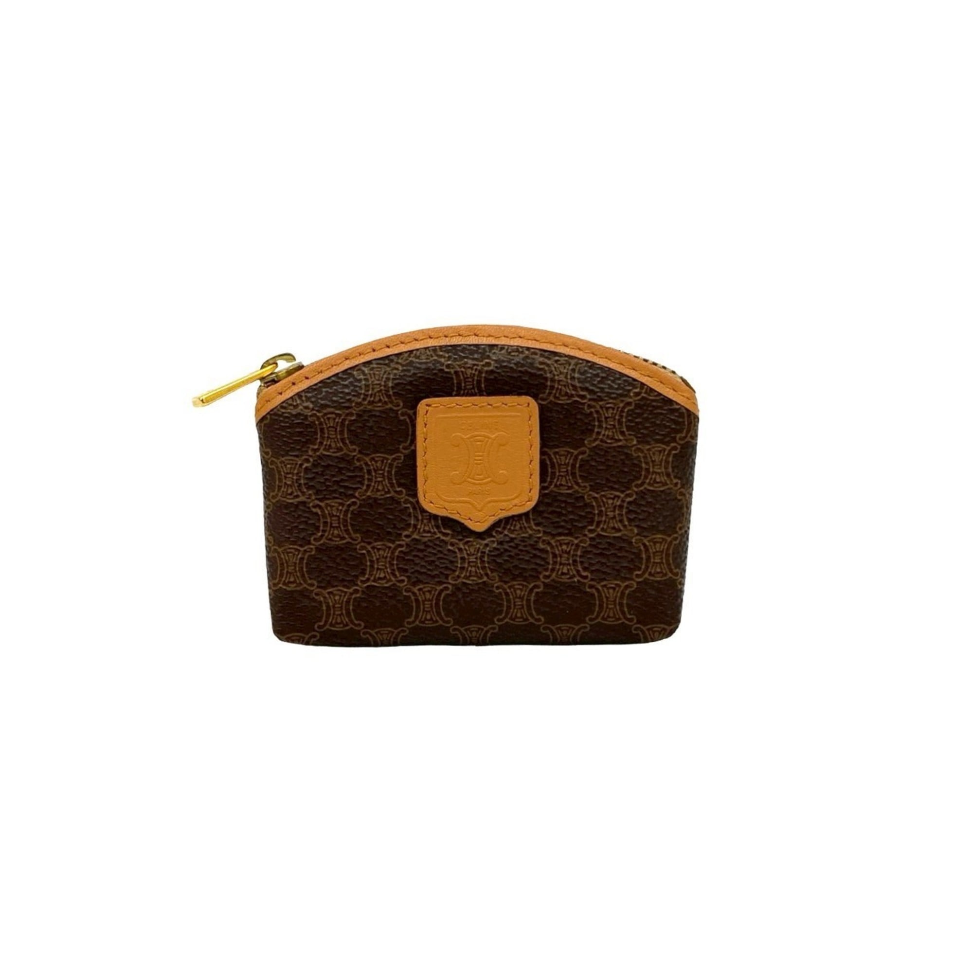 Celine Brown Leather Pvc Coin Purse/Coin Case (Pre-Owned)