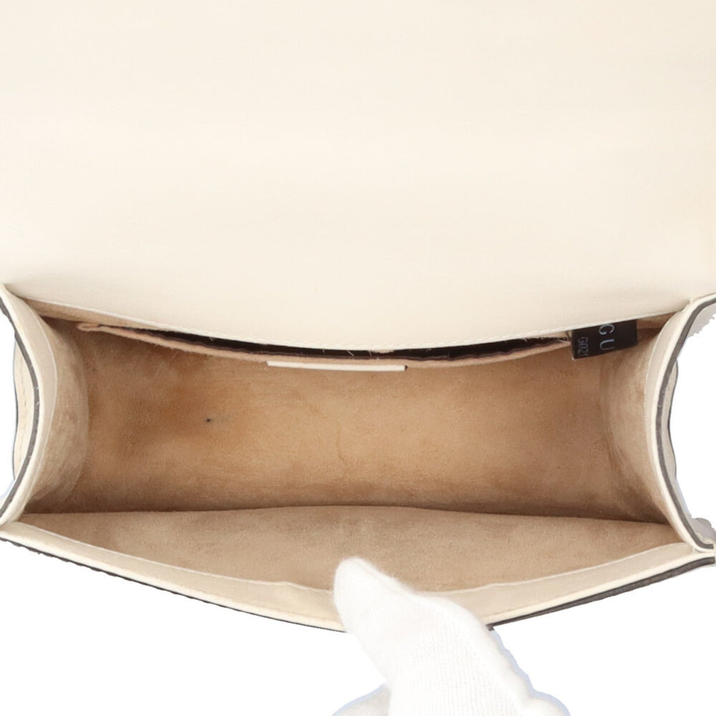 Gucci Ivory White Leather Shoulder Bag (Pre-Owned)