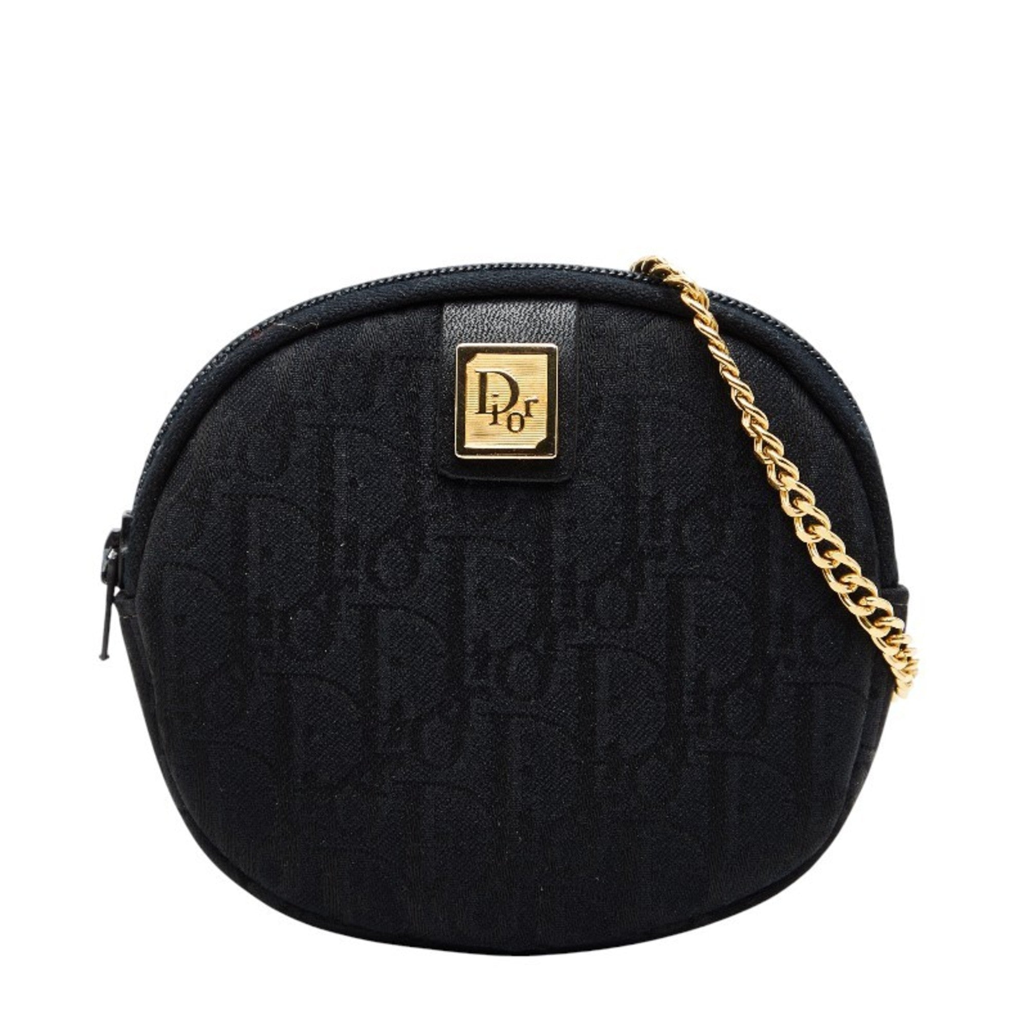Christian Dior Black Canvas Coin Purse/Coin Case (Pre-Owned)