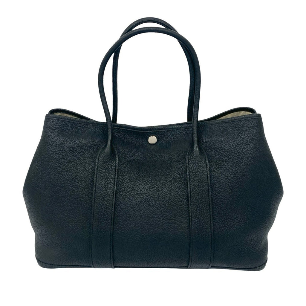 Hermes Black Negonda Leather Boston Bag Handbag Tote Bag (Pre-Owned)