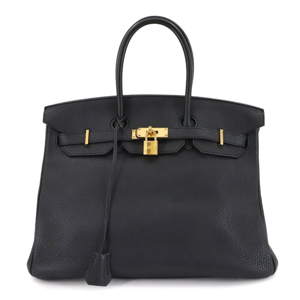 Hermes Black Togo Leather Handbag (Pre-Owned)