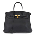 Hermes Black Togo Leather Handbag (Pre-Owned)