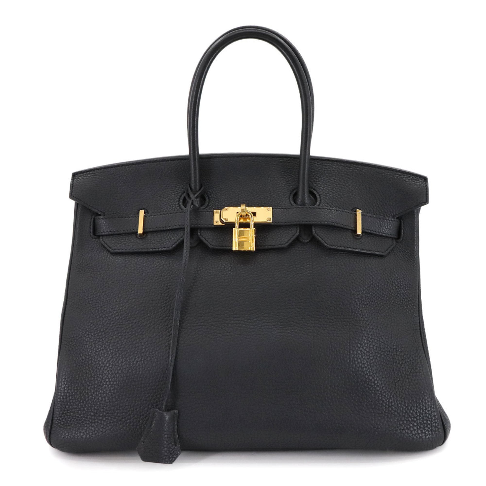Hermes Black Togo Leather Handbag (Pre-Owned)