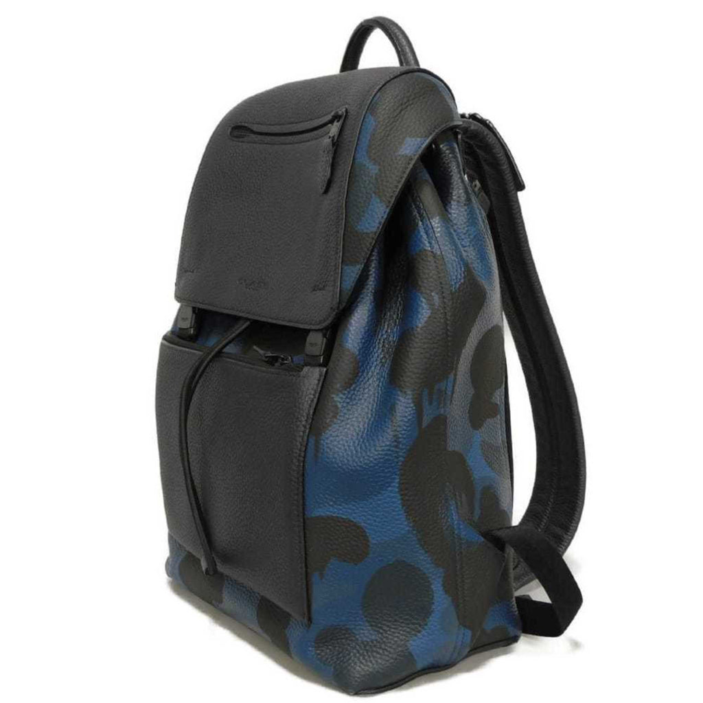Coach Black Blue Leather Backpack (Pre-Owned)