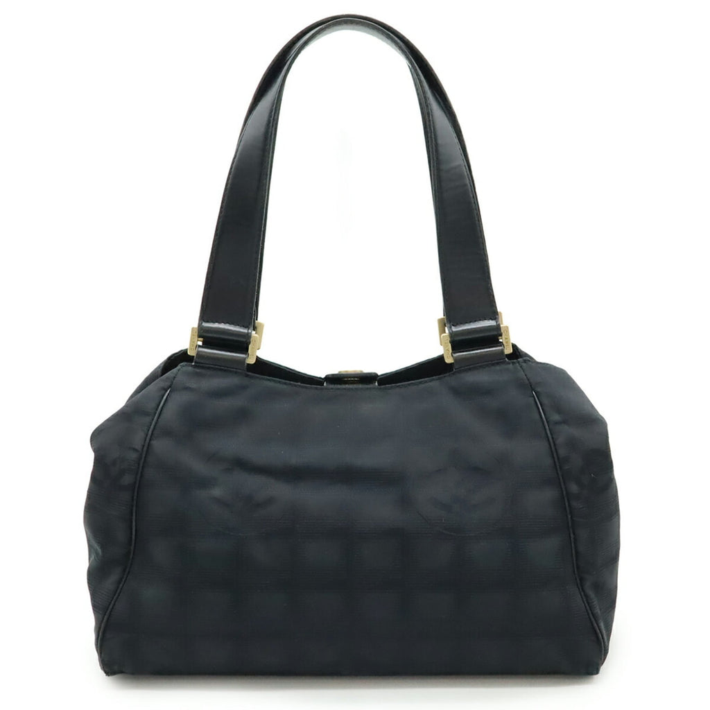Chanel Black Nylon Handbag Shoulder Bag Tote Bag (Pre-Owned)