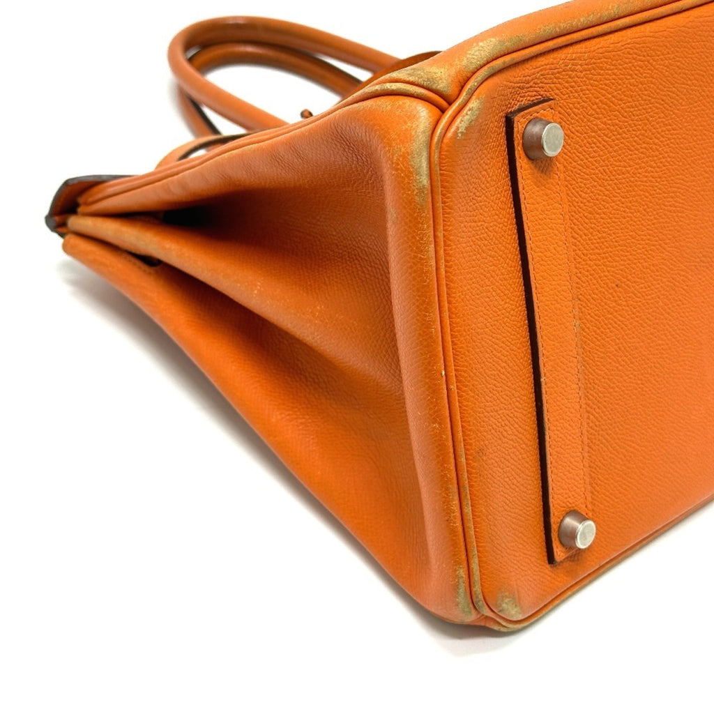 Hermes Birkin Orange Epsom Leather Handbag (Pre-Owned)