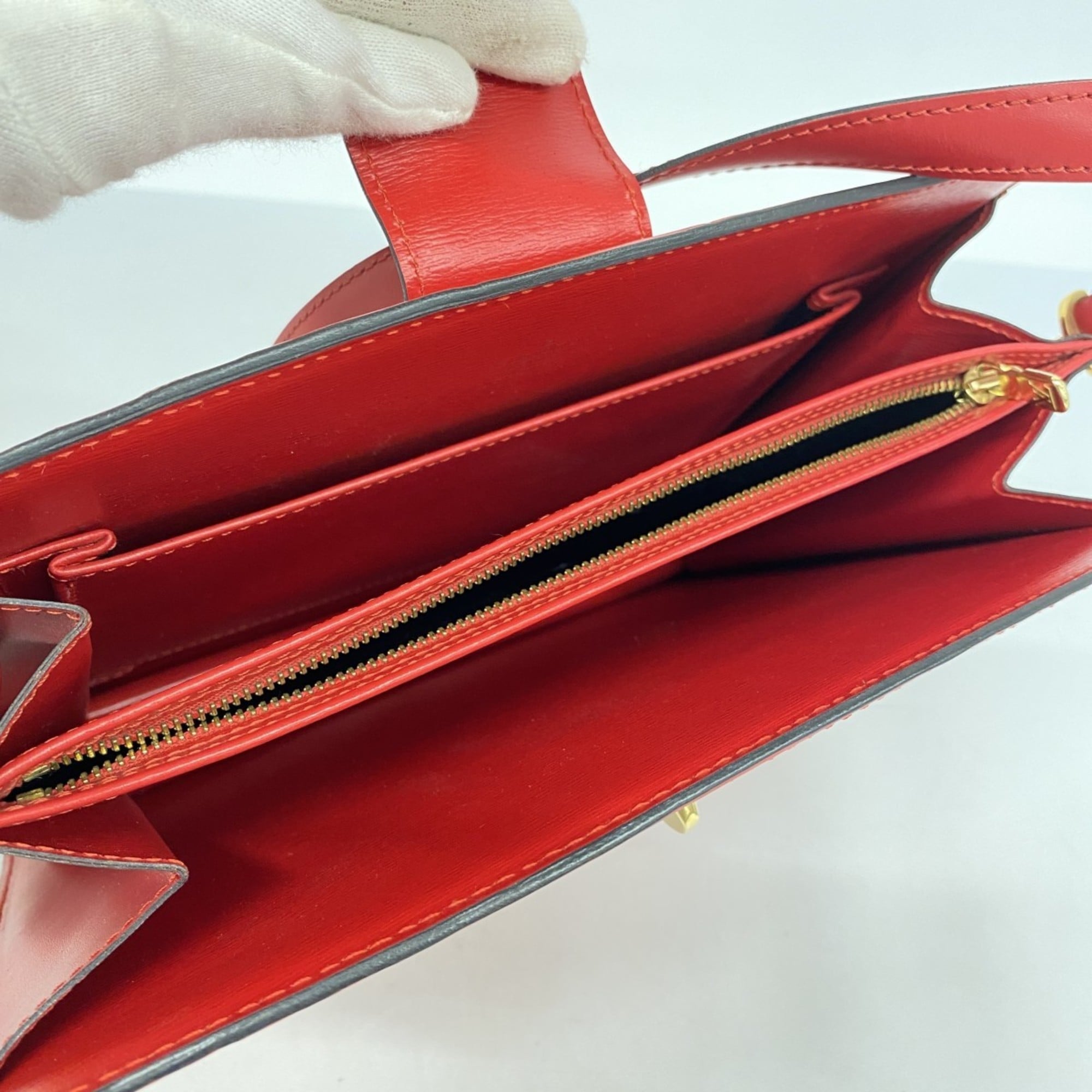Louis Vuitton Castilian Red Shoulder Bag (Pre-Owned)