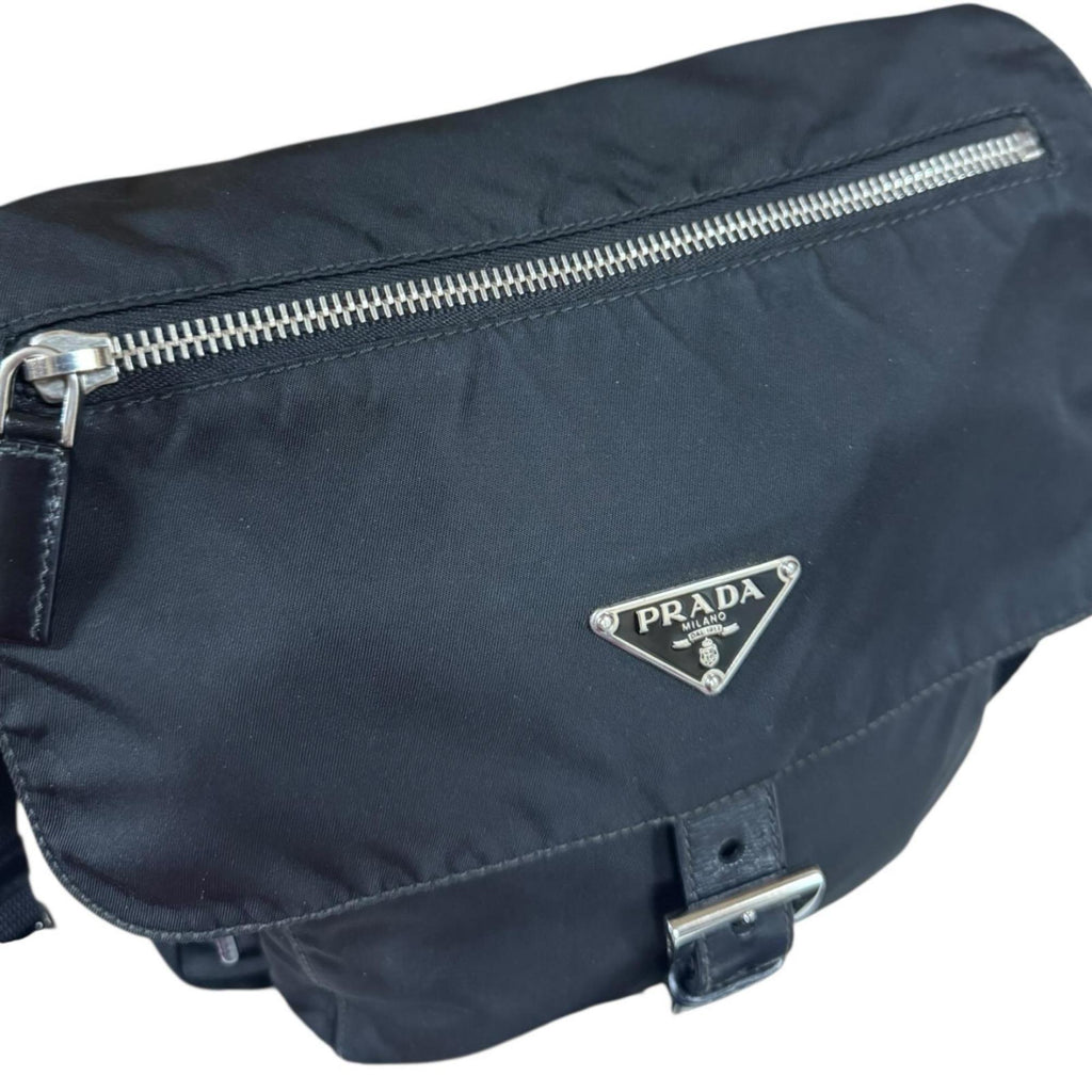 Prada Black Nylon Shoulder Bag (Pre-Owned)