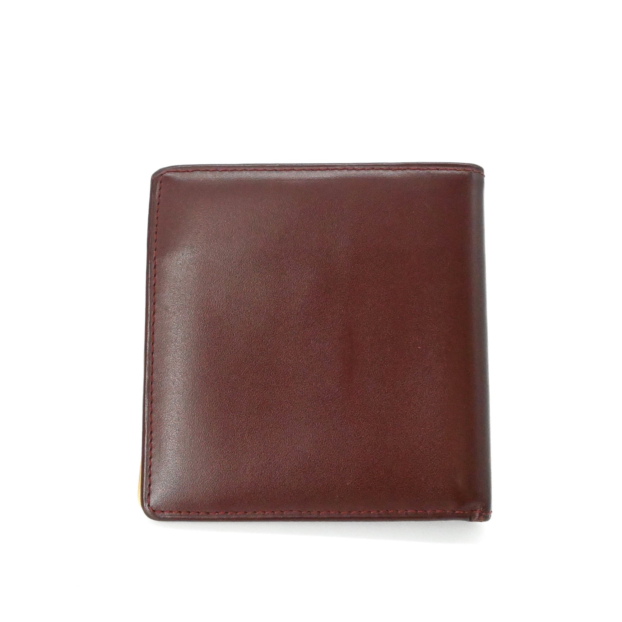 Cartier Bordeaux Red Color Leather Wallet (Bi-Fold) (Pre-Owned)