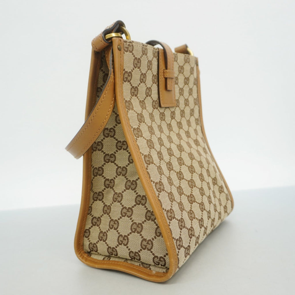 Gucci Brown Canvas Shoulder Bag (Pre-Owned)