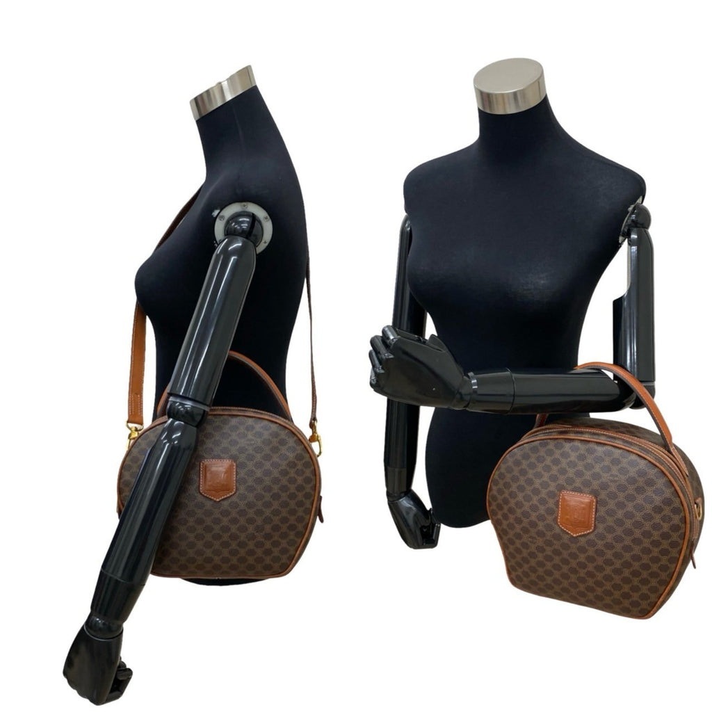 Celine Brown Leather Pvc Handbag Shoulder Bag (Pre-Owned)
