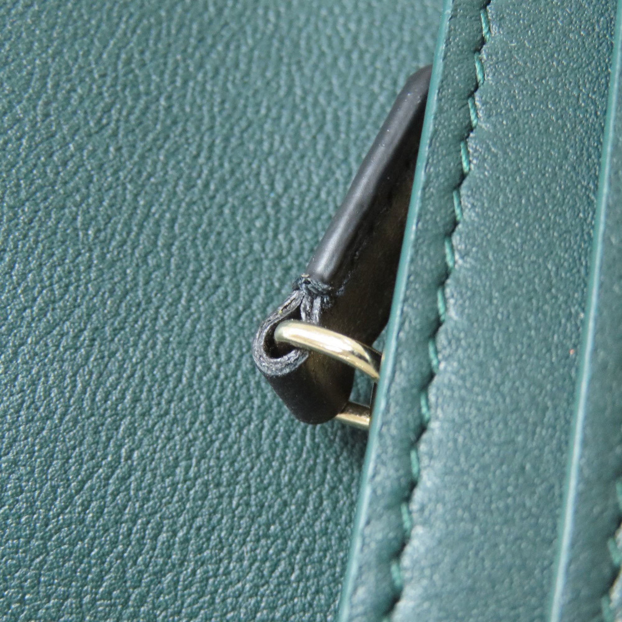 Cartier Green Leather Long Wallet (Bi-Fold) (Pre-Owned)