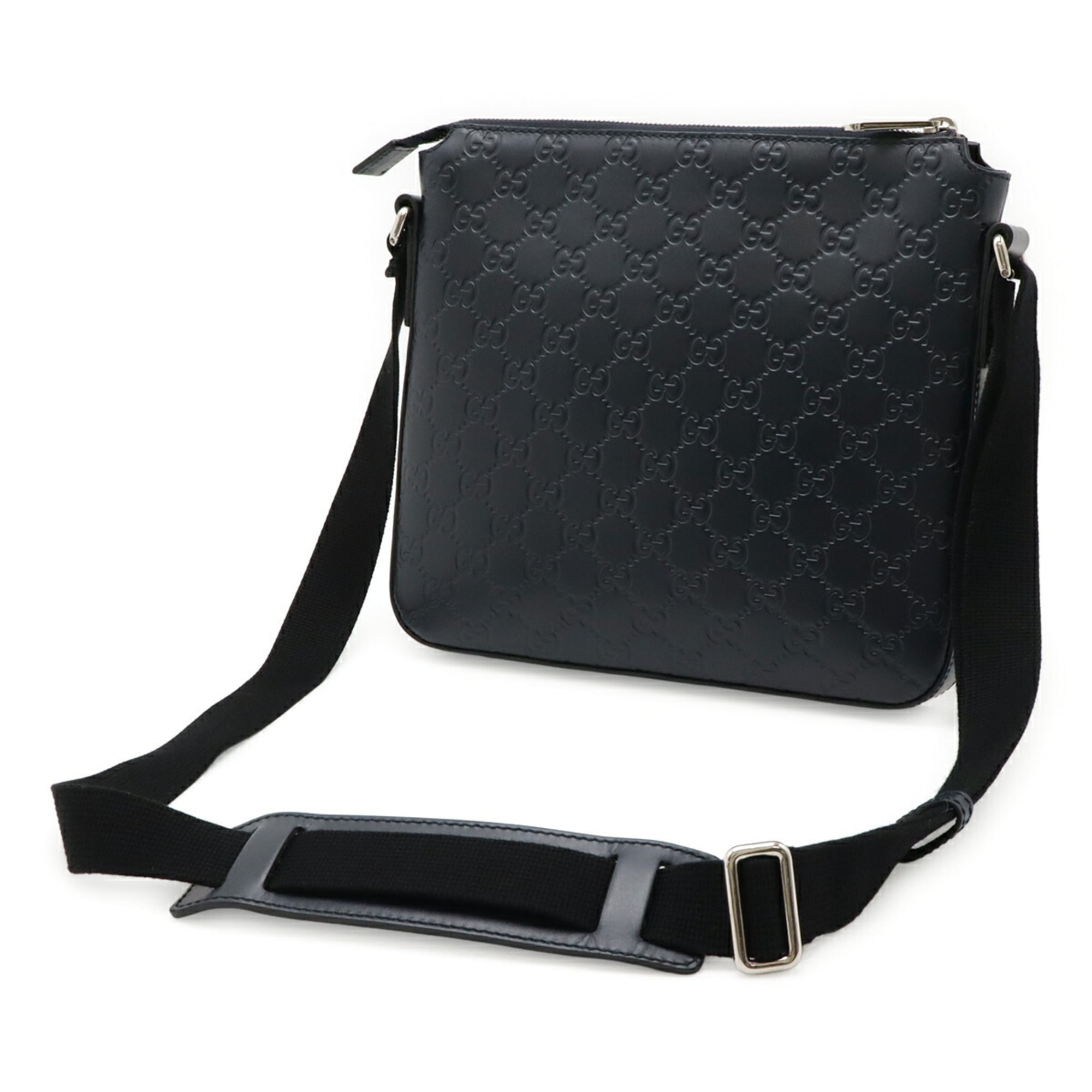 Gucci Guccissima Black Gg Leather Shoulder Bag (Pre-Owned)